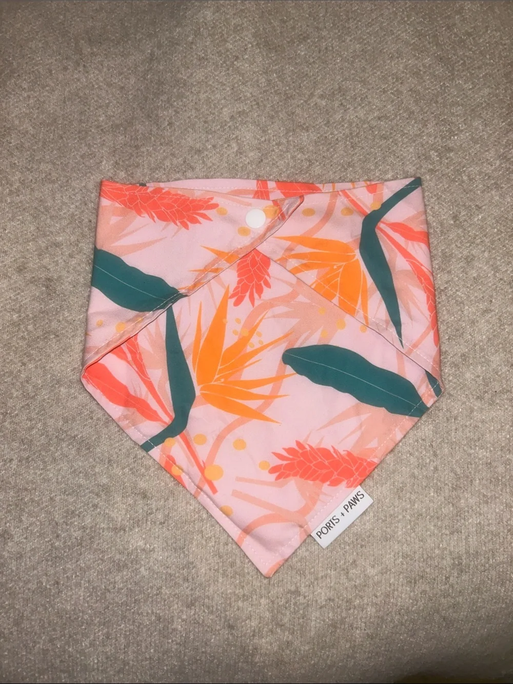 Pink Tropical Dog Bandana